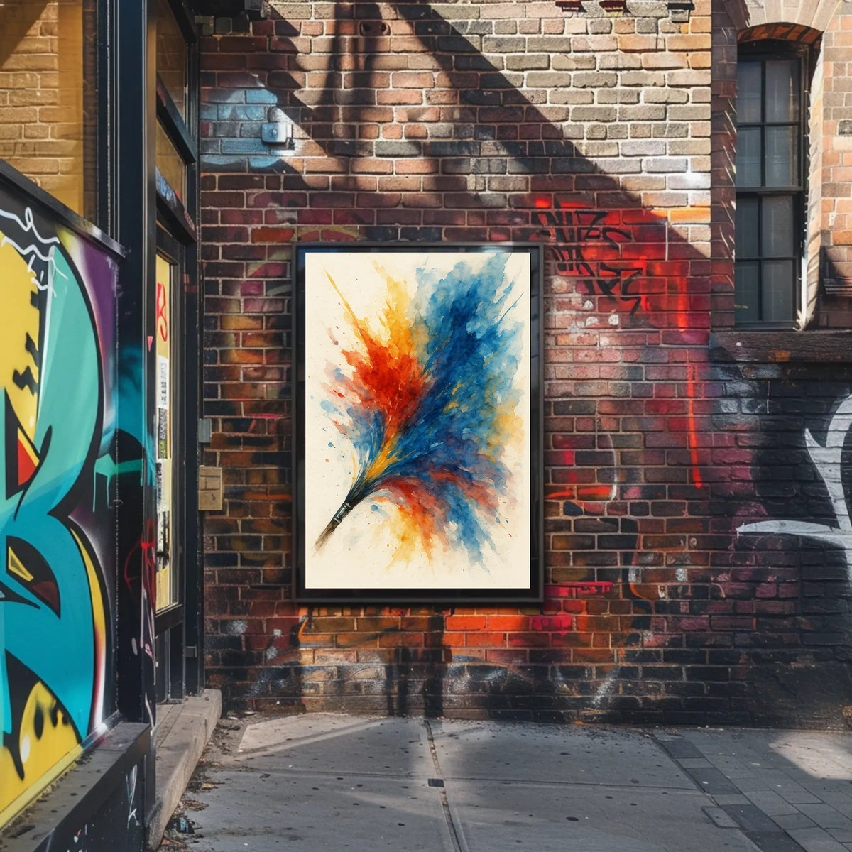 Colorful Brushstroke Explosion Poster