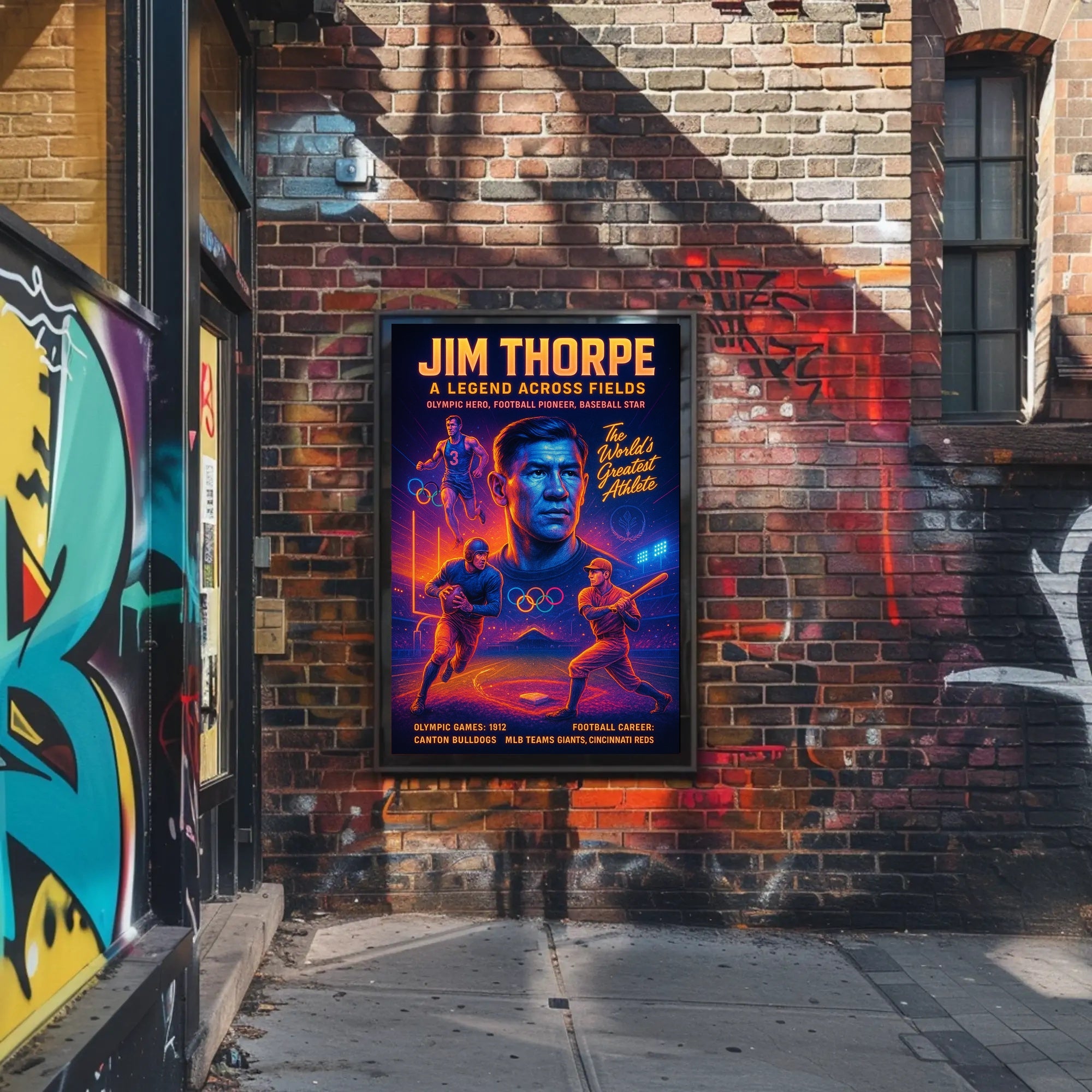 Jim Thorpe A Legend Across Fields Poster PosterGoat