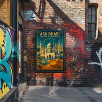 Abu Dhabi Elegance: Modern Meets Vintage Cultural or Heritage Poster
