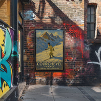 Courchevel Skiing Adventure Poster