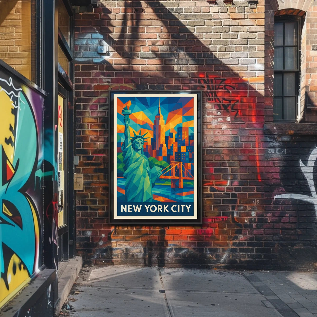 New York City Poster Modern Iconic Travel Wall Art