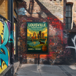 Louisville Derby Iconic Skyline Heritage Travel Souvenir Culture Wall Art Timeless Poster