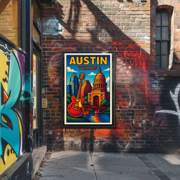 Austin, Texas Vibrant Cityscape Poster