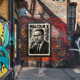 Malcolm X Portrait Poster