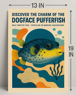 Dogface Pufferfish Poster Wall Art Print PosterGoat