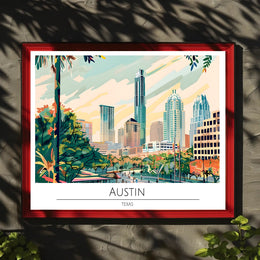 Austin Cityscape Poster