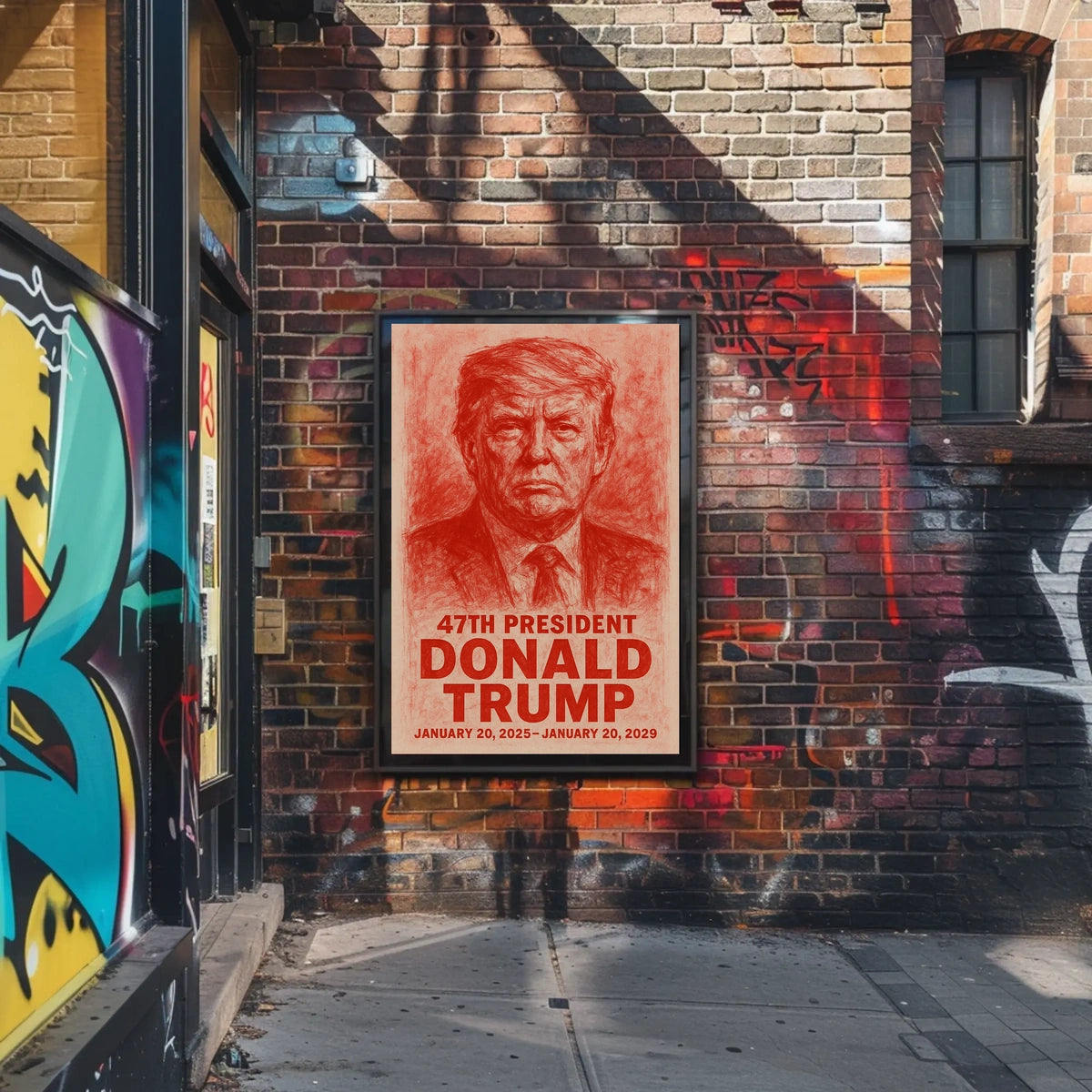 Trump Leadership Red Pop Art Patriotic Poster