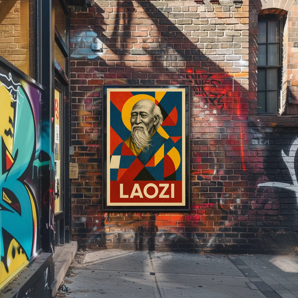 Laozi A Geometric Tribute Poster