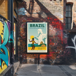 Discover Brazil Vintage Travel Poster Wall Art PosterGoat