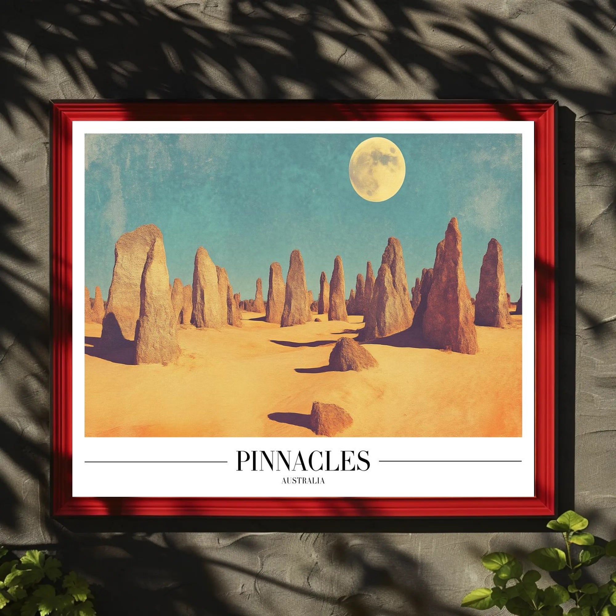Pinnacles Desert Surreal Landscape Travel Poster