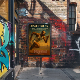 Jesse Owens Vintage Olympic Motivational Sports Poster