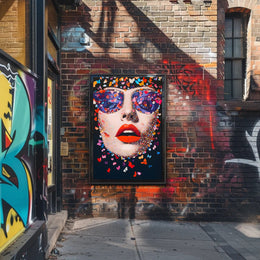 Butterfly Visage Poster Vibrant Pop Art Wall Print
