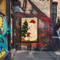 Cozy Christmas Bear Poster