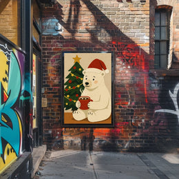 Cozy Christmas Bear Poster