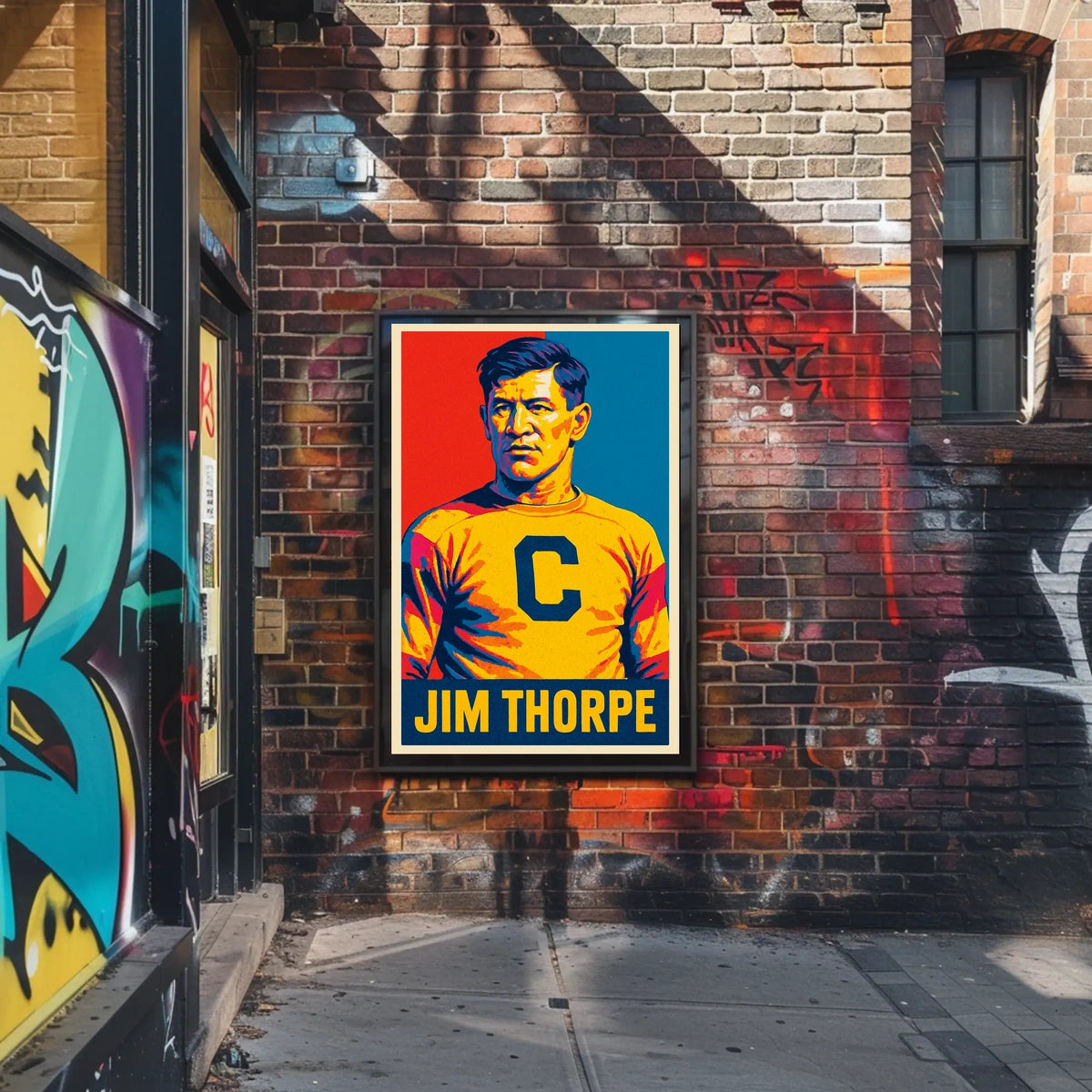 Jim Thorpe Iconic Athlete Poster