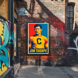 Jim Thorpe Iconic Athlete Poster