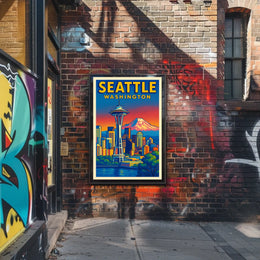 Seattle Skyline Poster
