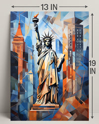 Statue Of Liberty Abstract Tribute Poster