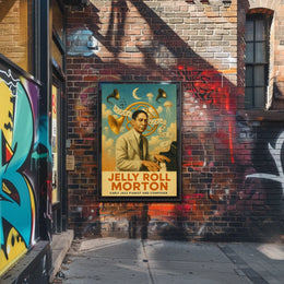 Jelly Roll Morton Early Jazz Pioneer Poster