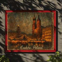 Kraków Christmas Market Poster