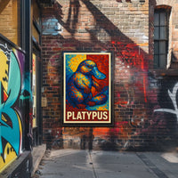 Vibrant Platypus Mosaic Poster