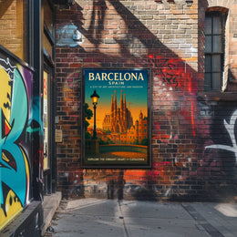 Barcelona Travel Poster Modern Art And Architecture