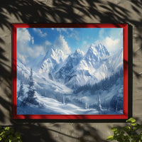 Majestic Winter Mountains Poster