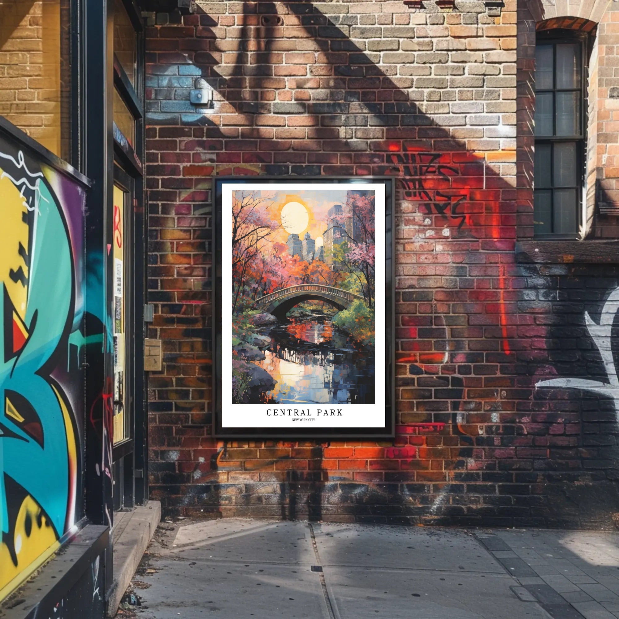 Central Park Autumn Impressionism Urban or Cityscape Poster PosterGoat