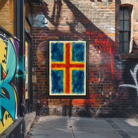 Nordic Cross Watercolor Poster