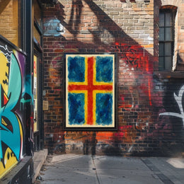 Nordic Cross Watercolor Poster