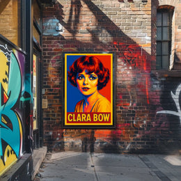 Clara Bow Pop Art Tribute Poster