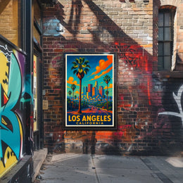 Los Angeles California Pop Wall Art Poster