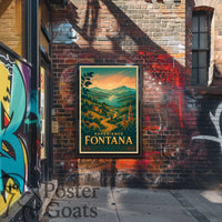 Fontana Vintage Travel Poster