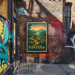 Fontana Vintage Travel Poster