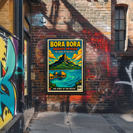 Bora Bora Paradise Vintage Travel Poster PosterGoat