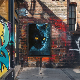 Enigmatic Feline Art Print Poster for Home Decor PosterGoat