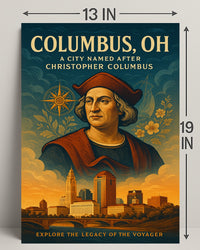 Columbus OH Tribute Poster Wall Art Print PosterGoat
