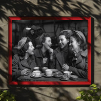 Vintage Café Gathering: Timeless Friendship Poster