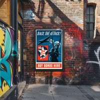 Back the Attack! Buy War Bonds Poster PosterGoat