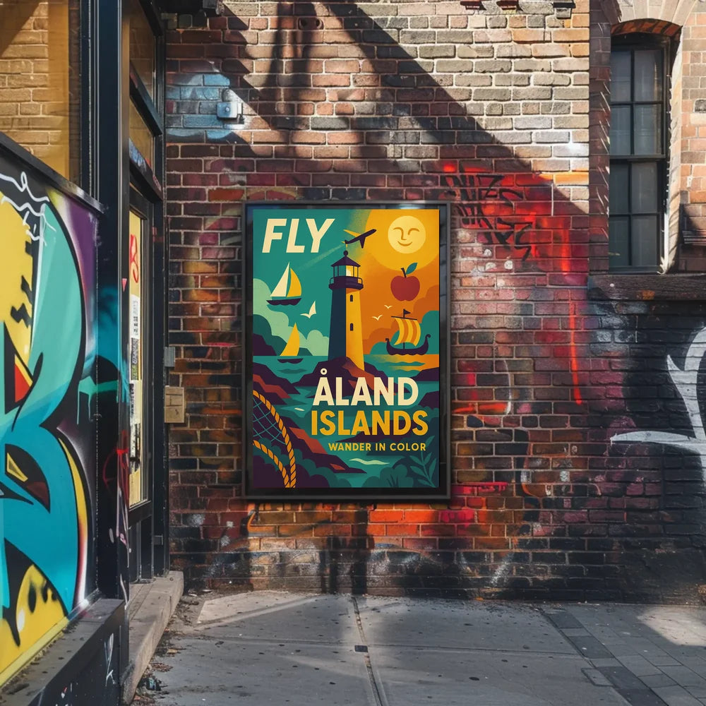 Travel to Vibrant Åland Islands with Retro Adventure Poster PosterGoat