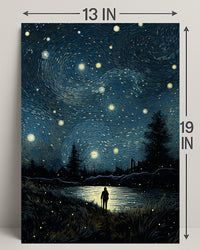 Starry Night Reflections Poster PosterGoat