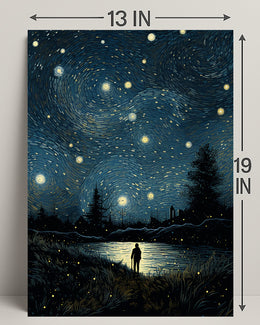 Starry Night Reflections Poster PosterGoat
