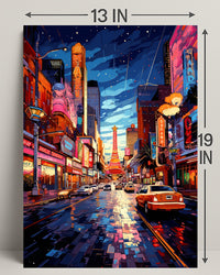 Neon Cityscape Poster
