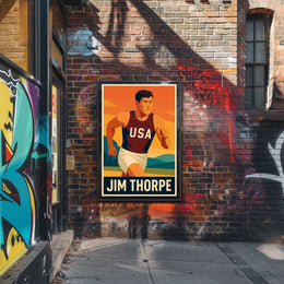 Jim Thorpe American Athlete Poster