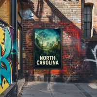 North Carolina Scenic Urban Landscape Poster