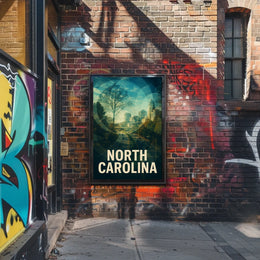 North Carolina Scenic Urban Landscape Poster