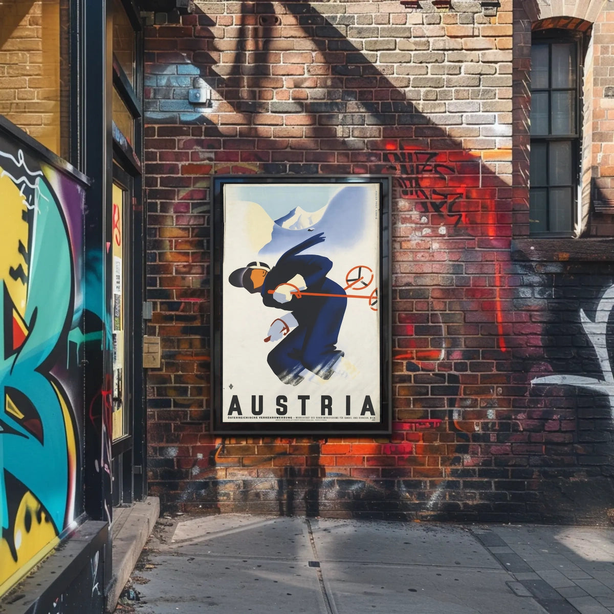 Austria Skiing Adventure Poster