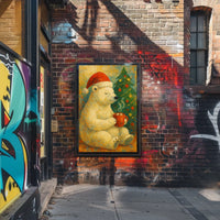 Cozy Christmas Bear Poster