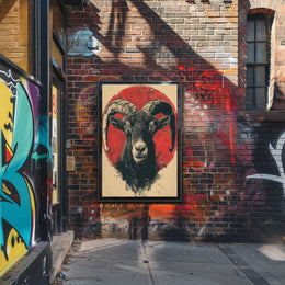 Majestic Ram Art Print Poster for Home Decor PosterGoat