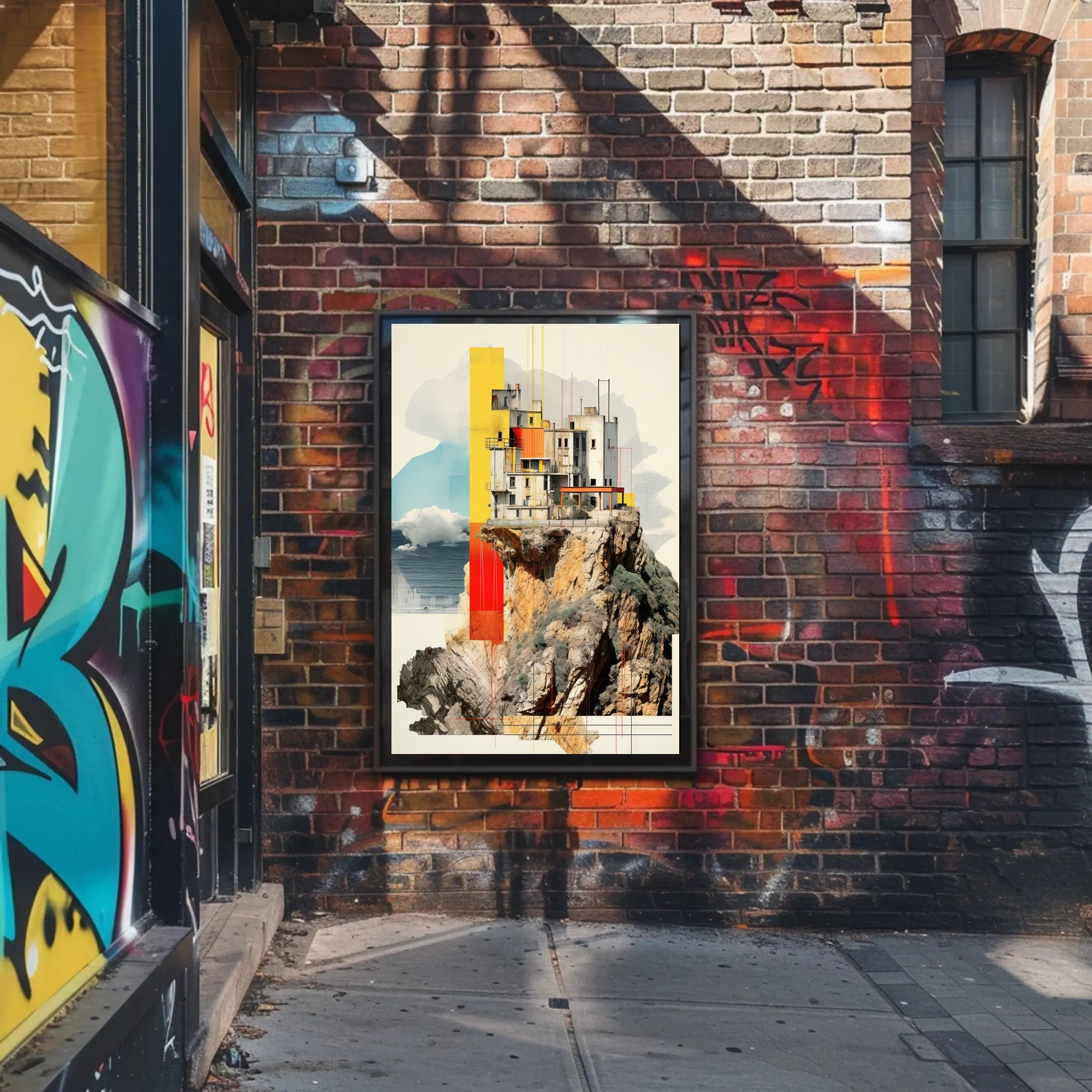 Cliffside Architecture Poster